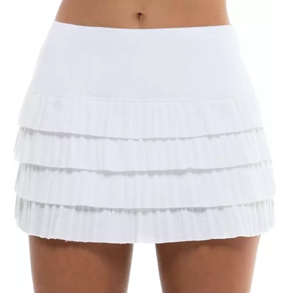 Lucky in Love White Layered Mini Tennis Skirt